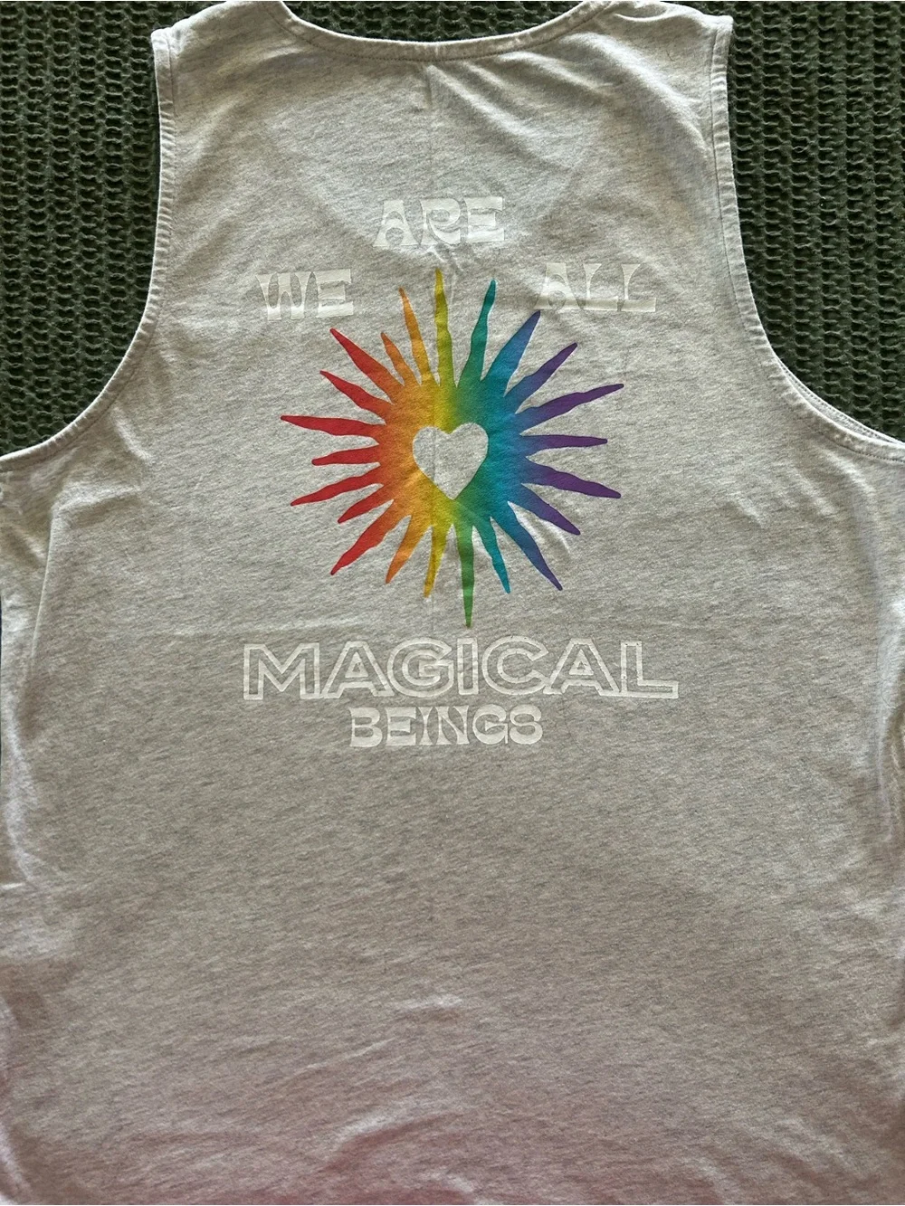 Levi's UNISEX Light Gray Tank Top with Rainbow PRIDE Logo